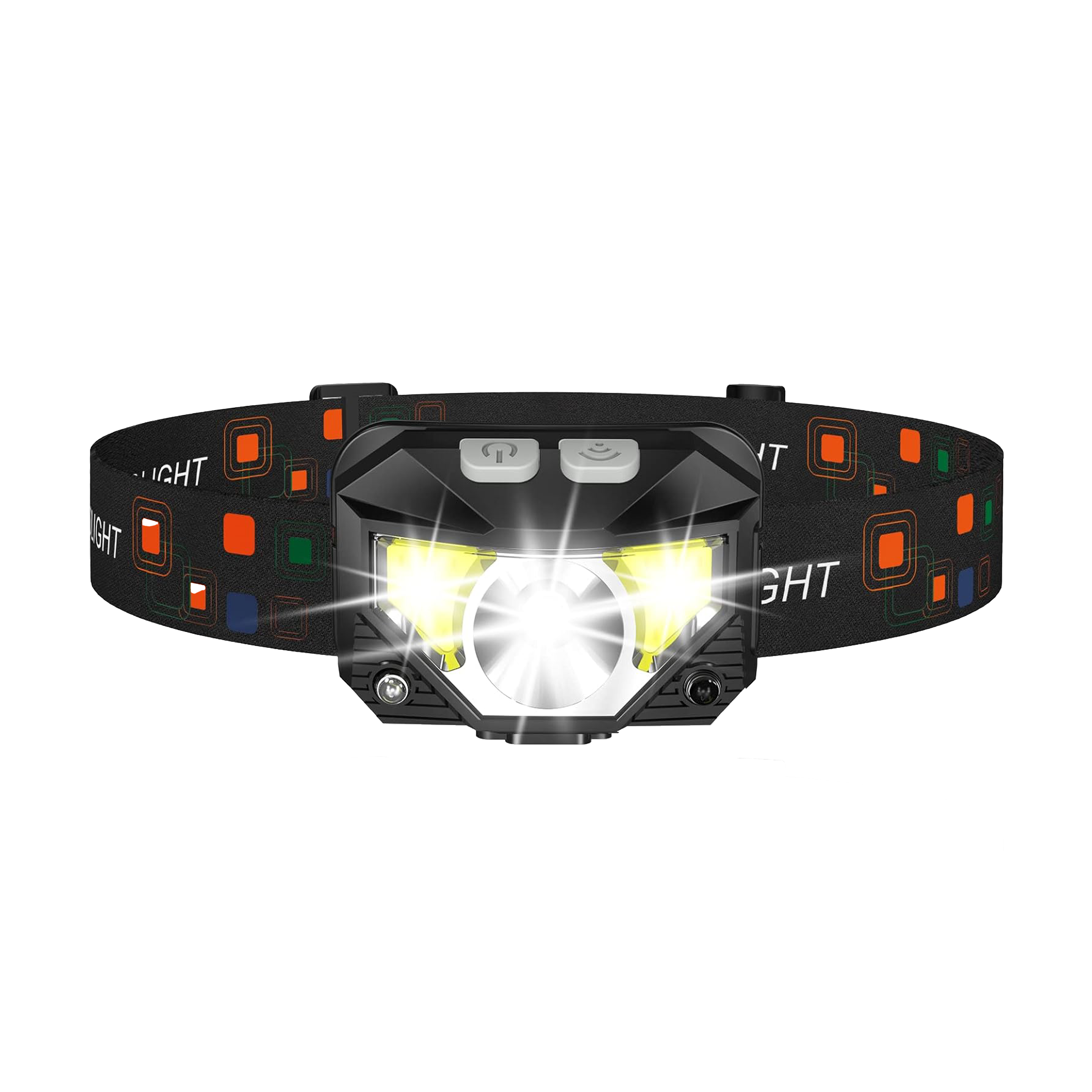 LHKNL Headlamp Flashlight – 1200 Lumen, Rechargeable, Waterproof, Motion Sensor