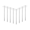 Tent Stakes – Galvanized Steel Pop-Up Tent Stakes with Fluorescent Stopper
