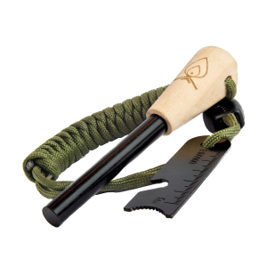 Texas Bushcraft Fire Starter – 3/8” Thick Ferro Rod with Striker and Paracord Wrist Lanyard