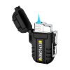 Waterproof Lighter for Outdoor – Windproof Torch Lighter with Dual Arc Plasma Flame